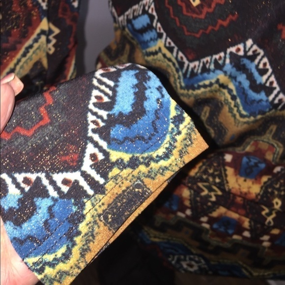 Rafaella‎ size small studded Aztec southwestern print boho bohemian hippie comfy - Picture 4 of 7